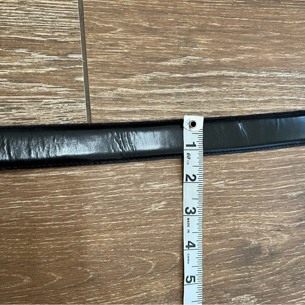 Vintage Barse Saratoga English Leather Black Belt 1997